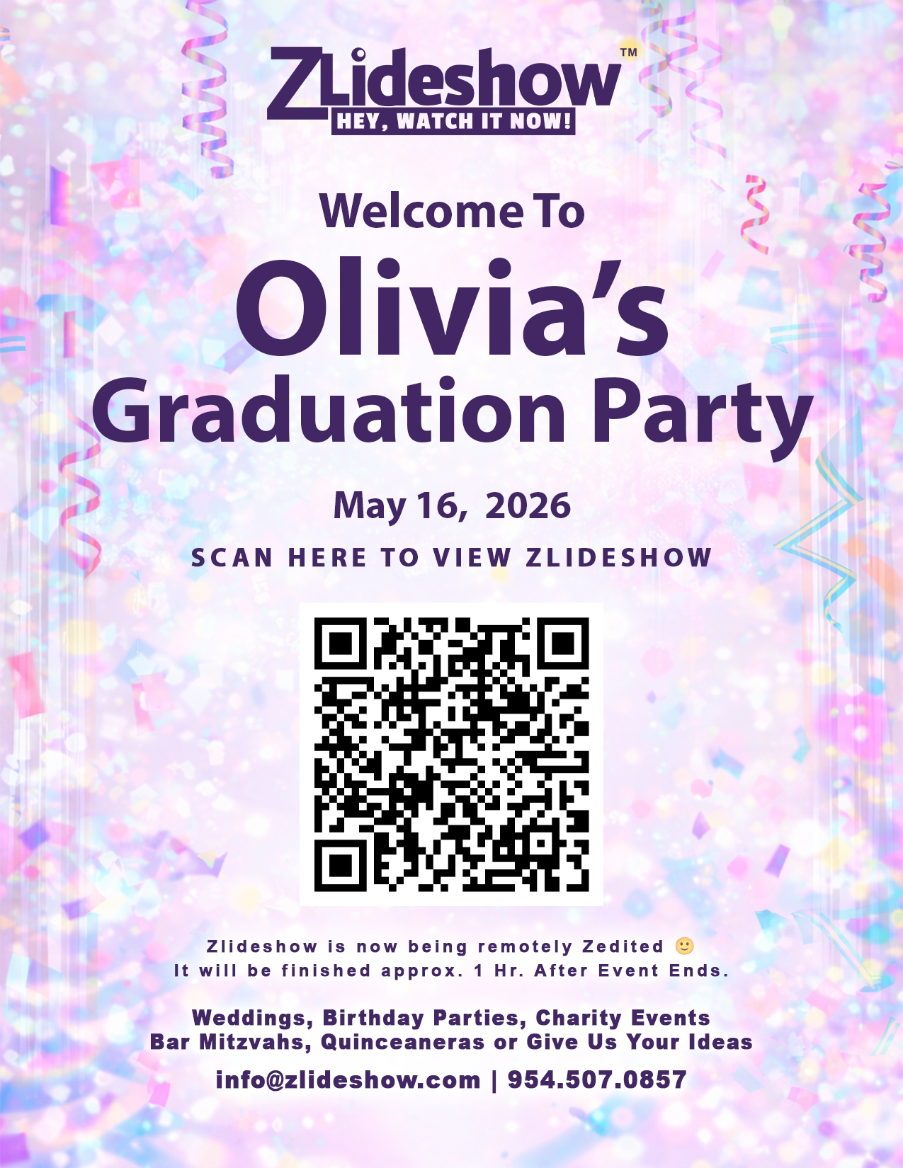 Wedding Zlideshow QR example