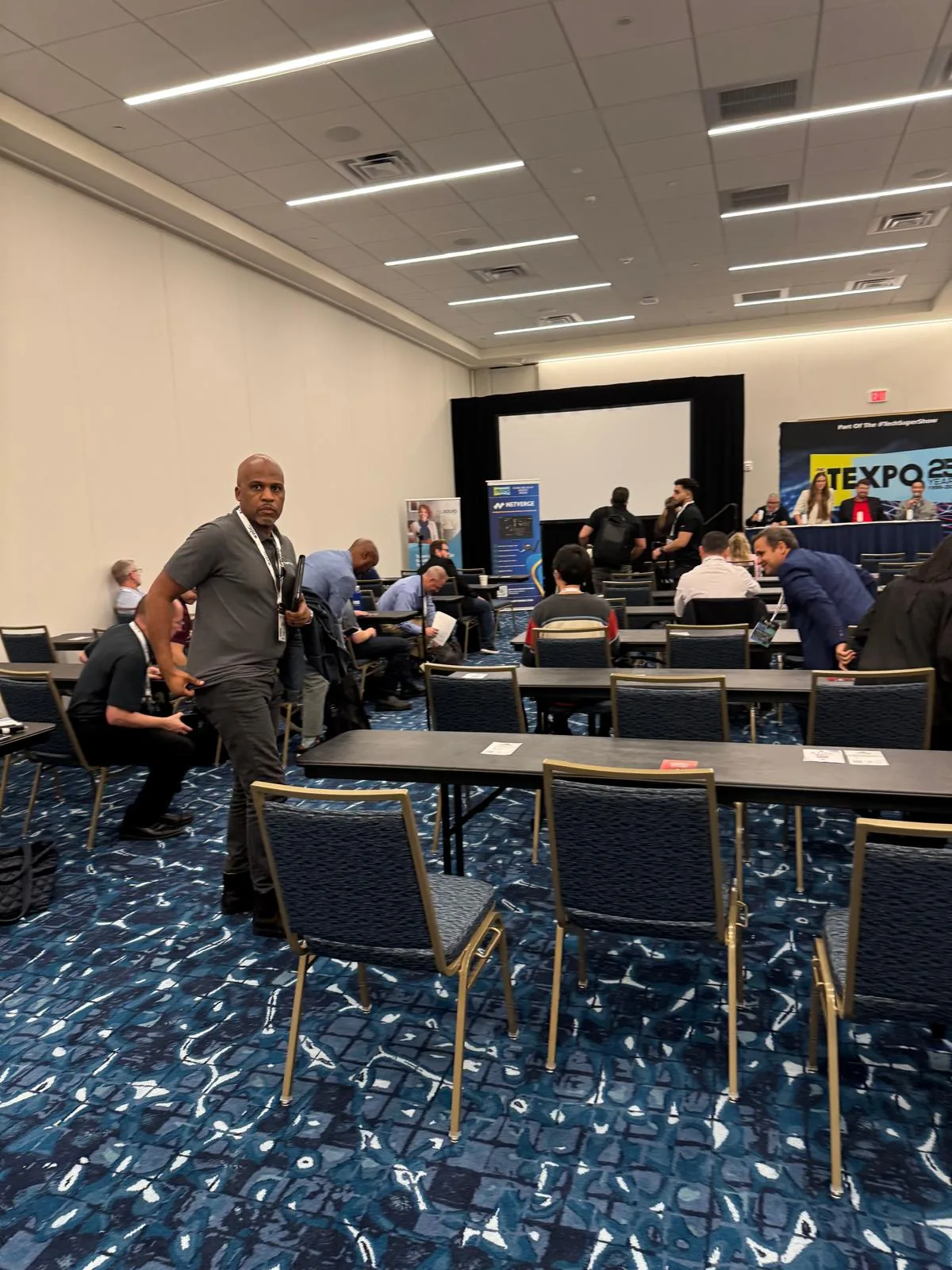 The room, full and engaged