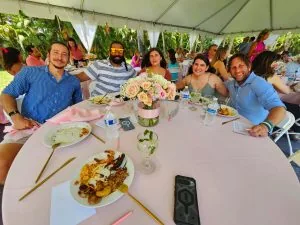 Lunch under the tent