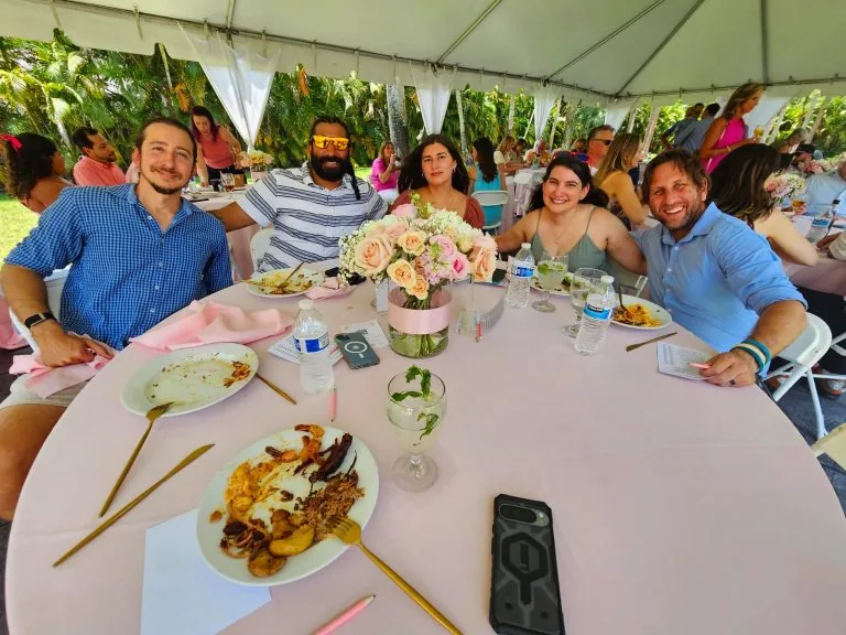Lunch under the tent