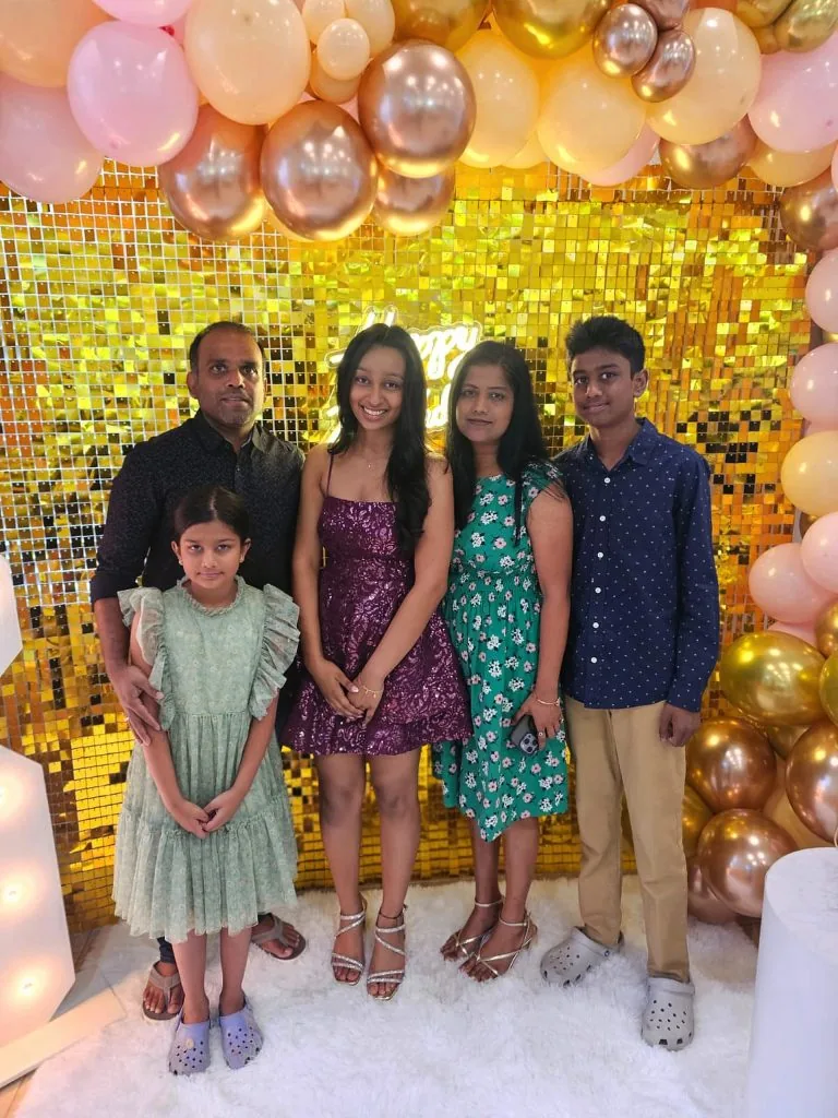 Her family
