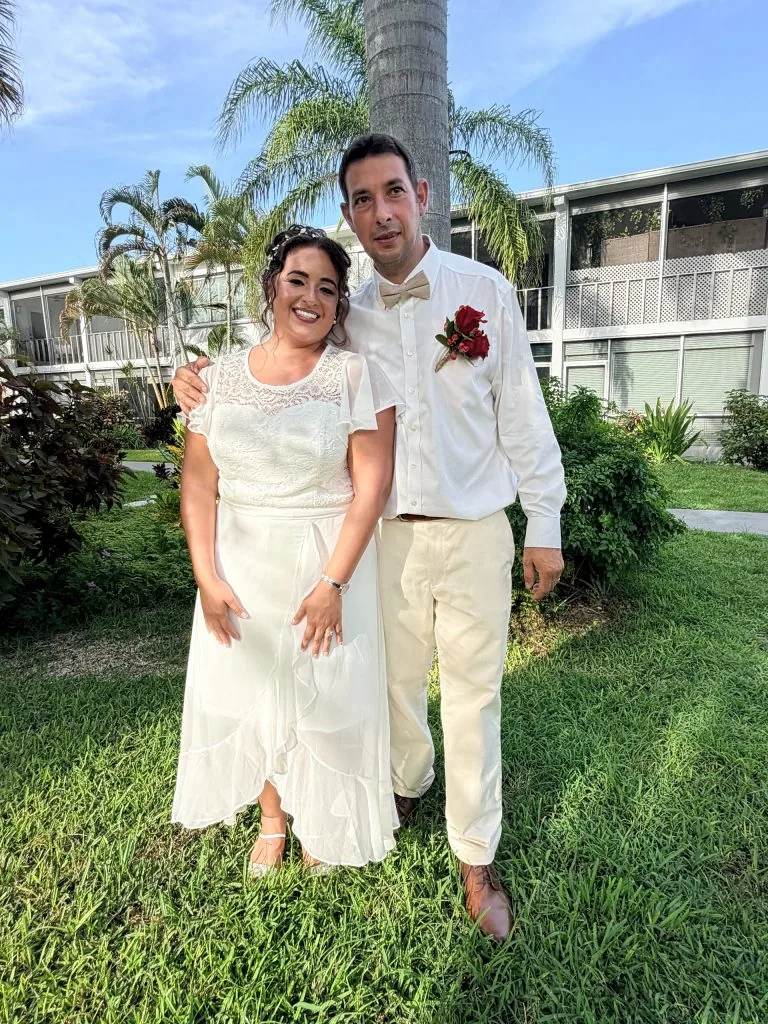 The two of them, in the garden