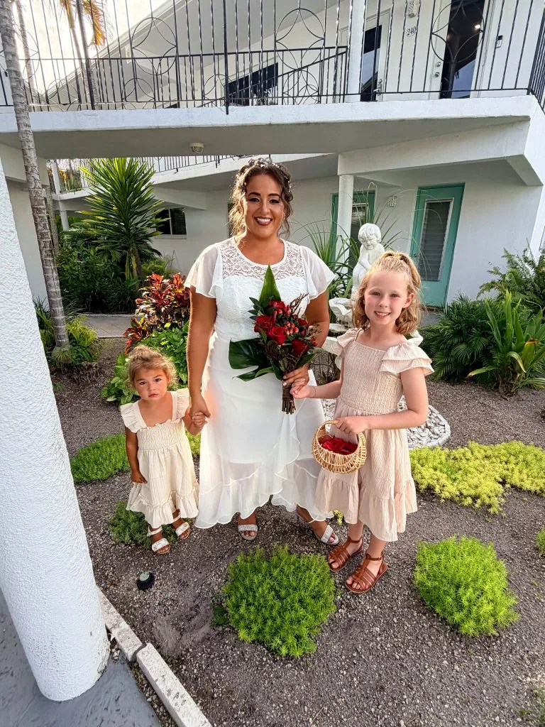 With the flower girls