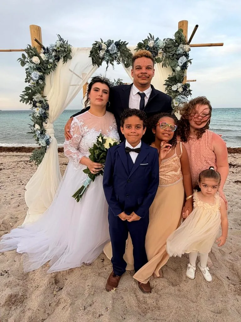 The whole wedding party