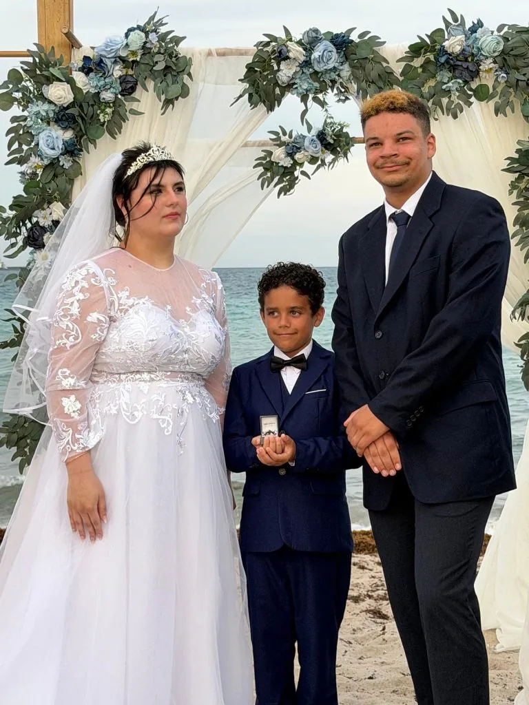 With the ring bearer