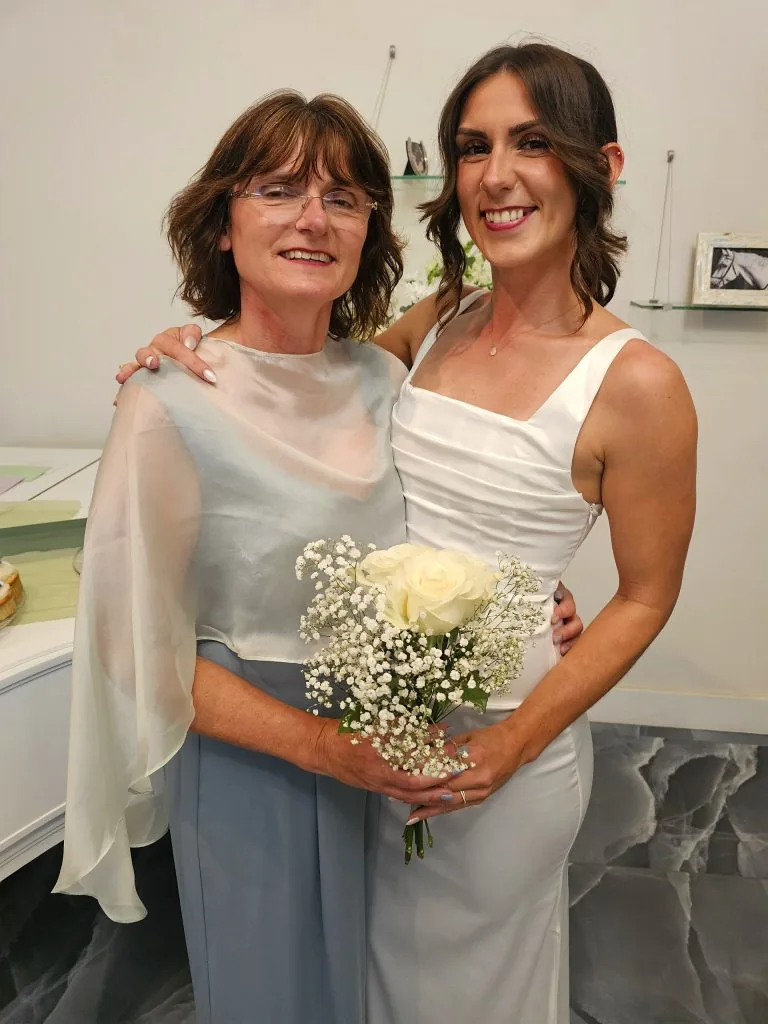 The bride and her mother